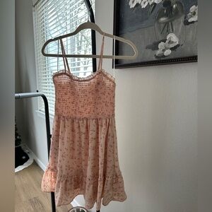 M Love Tree Baby Pink Floral Smocked Mini